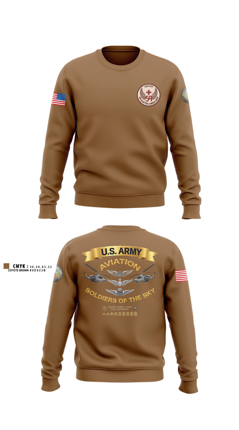 Crew Neck Sweatshirt, 54th Medical Company, Army, Teamtime, Team time, sublimation, custom sports apparel, team uniforms, spirit wear, spiritwear, sports uniforms, custom shirts, team store, custom team store, fundraiser sports, apparel fundraiser