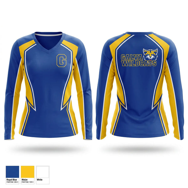 Womens Long Sleeve Vneck Shirt, Wildcats, Men's Basketball, Teamtime, Team time, sublimation, custom sports apparel, team uniforms, spirit wear, spiritwear, sports uniforms, custom shirts, team store, custom team store, fundraiser sports, apparel fundraiser