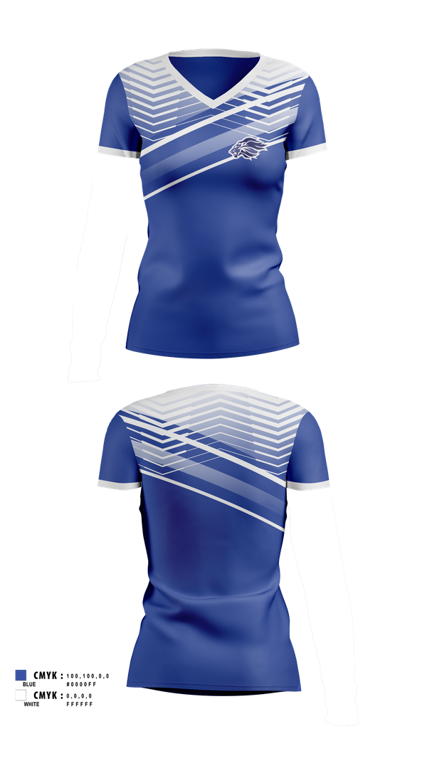 Womens Short Sleeve Vneck Shirt, Jessieville Lions Golf, Golf, Teamtime, Team time, sublimation, custom sports apparel, team uniforms, spirit wear, spiritwear, sports uniforms, custom shirts, team store, custom team store, fundraiser sports, apparel fundraiser