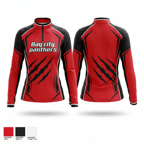 Quarter Zip Jacket, Bay city panthers, Softball, Teamtime, Team time, sublimation, custom sports apparel, team uniforms, spirit wear, spiritwear, sports uniforms, custom shirts, team store, custom team store, fundraiser sports, apparel fundraiser