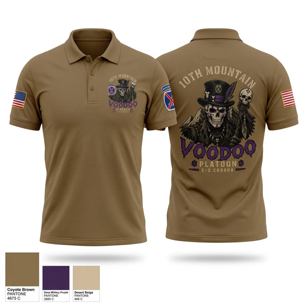 Short Sleeve Performance Polo, Voodoo Platoon, Army, Teamtime, Team time, sublimation, custom sports apparel, team uniforms, spirit wear, spiritwear, sports uniforms, custom shirts, team store, custom team store, fundraiser sports, apparel fundraiser