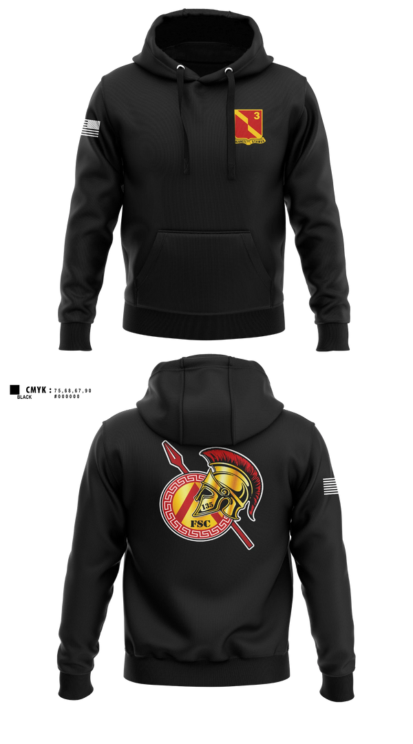 Hoodie, 135th FSC, Army, Teamtime, Team time, sublimation, custom sports apparel, team uniforms, spirit wear, spiritwear, sports uniforms, custom shirts, team store, custom team store, fundraiser sports, apparel fundraiser