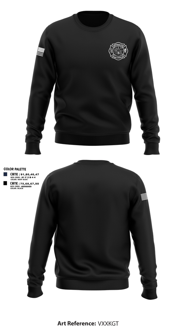 Crew Neck Sweatshirt, Byhalia Fire and Rescue, Fire Department, Teamtime, Team time, sublimation, custom sports apparel, team uniforms, spirit wear, spiritwear, sports uniforms, custom shirts, team store, custom team store, fundraiser sports, apparel fundraiser