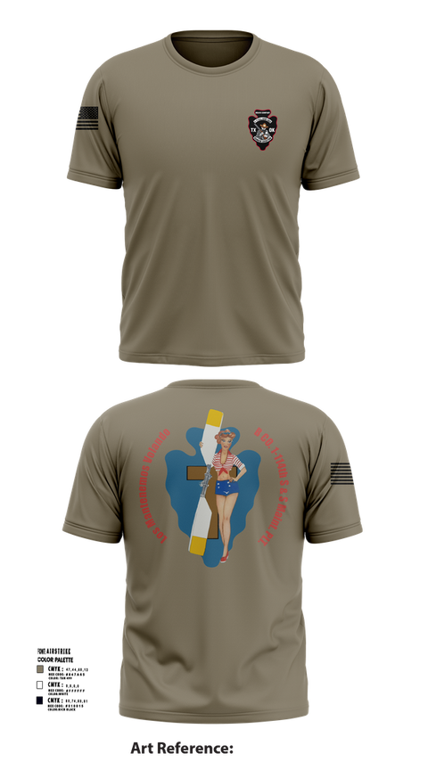 Short Sleeve Performance Shirt, B Co. 1/114th S&S, , Teamtime, Team time, sublimation, custom sports apparel, team uniforms, spirit wear, spiritwear, sports uniforms, custom shirts, team store, custom team store, fundraiser sports, apparel fundraiser