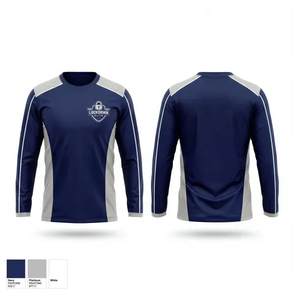 Long Sleeve Performance Shirt, Lockdown Elite Basketball Academy, Men's Basketball, Teamtime, Team time, sublimation, custom sports apparel, team uniforms, spirit wear, spiritwear, sports uniforms, custom shirts, team store, custom team store, fundraiser sports, apparel fundraiser