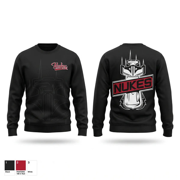 Crew Neck Sweatshirt, Nukes, Baseball, Teamtime, Team time, sublimation, custom sports apparel, team uniforms, spirit wear, spiritwear, sports uniforms, custom shirts, team store, custom team store, fundraiser sports, apparel fundraiser