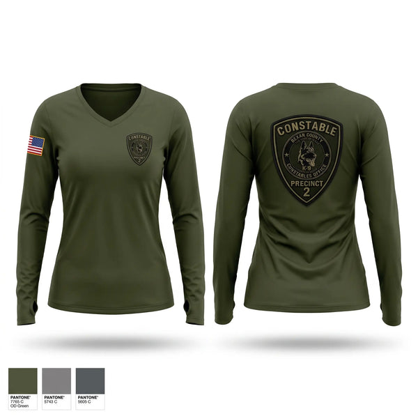 Womens Long Sleeve Vneck Shirt, Bexar, Police, Teamtime, Team time, sublimation, custom sports apparel, team uniforms, spirit wear, spiritwear, sports uniforms, custom shirts, team store, custom team store, fundraiser sports, apparel fundraiser