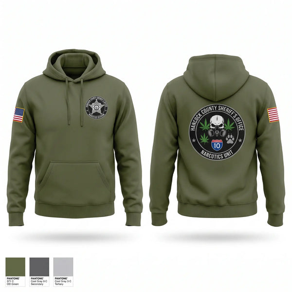 Hoodie, HANCOCK County Narcotics, Police, Teamtime, Team time, sublimation, custom sports apparel, team uniforms, spirit wear, spiritwear, sports uniforms, custom shirts, team store, custom team store, fundraiser sports, apparel fundraiser