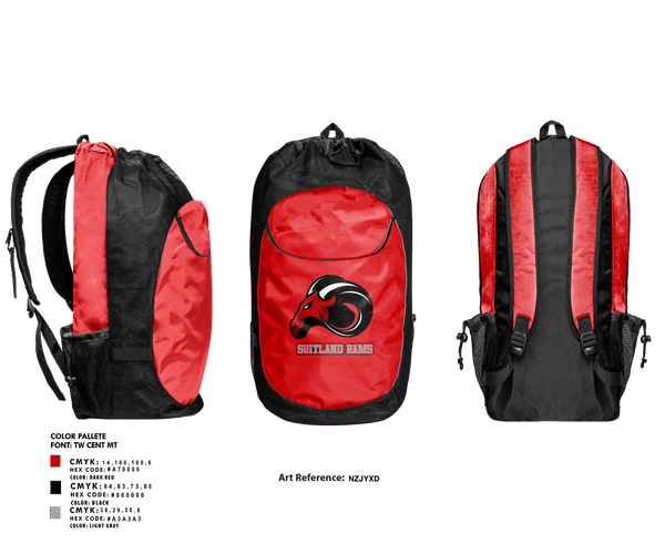 Gear Bag, Suitland Rams, , Teamtime, Team time, sublimation, custom sports apparel, team uniforms, spirit wear, spiritwear, sports uniforms, custom shirts, team store, custom team store, fundraiser sports, apparel fundraiser