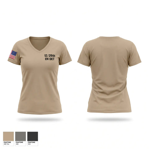 Womens Short Sleeve Vneck Shirt, 1226th EN DET, Army, Teamtime, Team time, sublimation, custom sports apparel, team uniforms, spirit wear, spiritwear, sports uniforms, custom shirts, team store, custom team store, fundraiser sports, apparel fundraiser