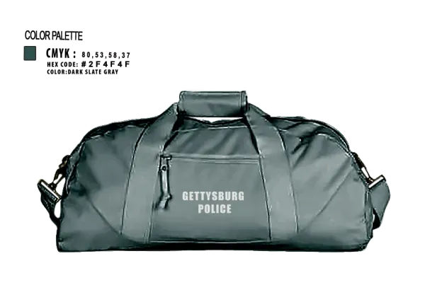 Duffle Bag, Gettysburg Police, Police, Teamtime, Team time, sublimation, custom sports apparel, team uniforms, spirit wear, spiritwear, sports uniforms, custom shirts, team store, custom team store, fundraiser sports, apparel fundraiser
