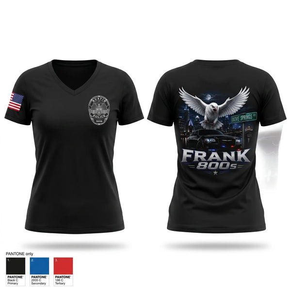 Womens Short Sleeve Vneck Shirt, Frank 800's, Police, Teamtime, Team time, sublimation, custom sports apparel, team uniforms, spirit wear, spiritwear, sports uniforms, custom shirts, team store, custom team store, fundraiser sports, apparel fundraiser