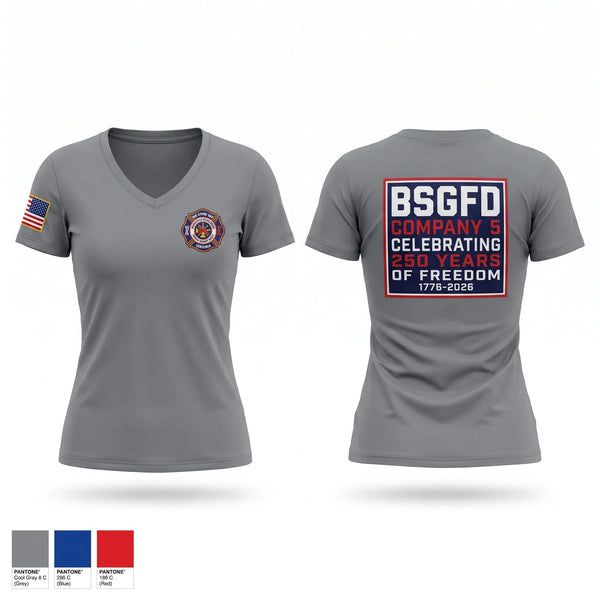Womens Short Sleeve Vneck Shirt, Big Stone Gap, Fire Department, Teamtime, Team time, sublimation, custom sports apparel, team uniforms, spirit wear, spiritwear, sports uniforms, custom shirts, team store, custom team store, fundraiser sports, apparel fundraiser
