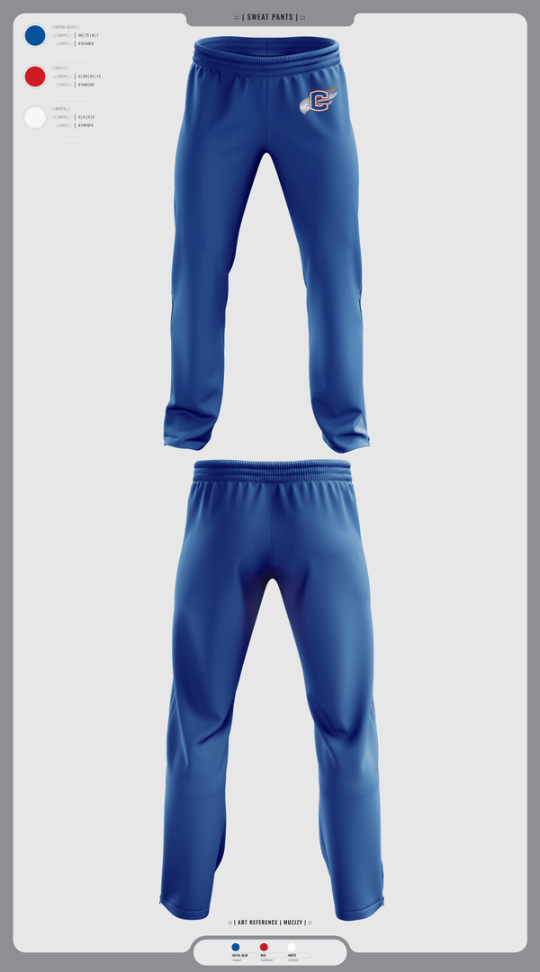 Sweatpants, Cleveland Blue Raiders, Track & Field, Teamtime, Team time, sublimation, custom sports apparel, team uniforms, spirit wear, spiritwear, sports uniforms, custom shirts, team store, custom team store, fundraiser sports, apparel fundraiser