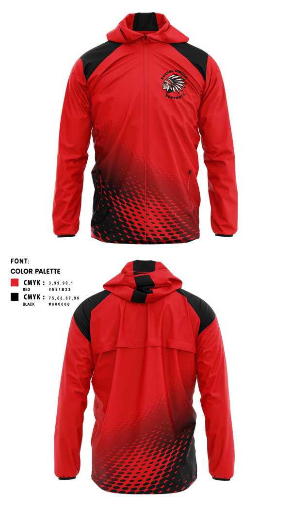 Windbreaker, Social Circle Middle School Softball, Softball, Teamtime, Team time, sublimation, custom sports apparel, team uniforms, spirit wear, spiritwear, sports uniforms, custom shirts, team store, custom team store, fundraiser sports, apparel fundraiser