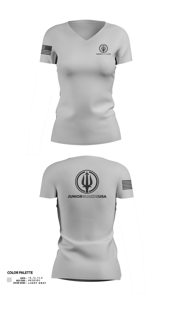 Womens Short Sleeve Vneck Shirt, Junior Guards USA, Swimming, Teamtime, Team time, sublimation, custom sports apparel, team uniforms, spirit wear, spiritwear, sports uniforms, custom shirts, team store, custom team store, fundraiser sports, apparel fundraiser