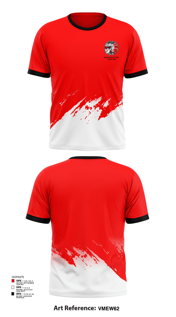 Short Sleeve Performance Shirt, Howar Middle School Track & Field, Track & Field, Teamtime, Team time, sublimation, custom sports apparel, team uniforms, spirit wear, spiritwear, sports uniforms, custom shirts, team store, custom team store, fundraiser sports, apparel fundraiser