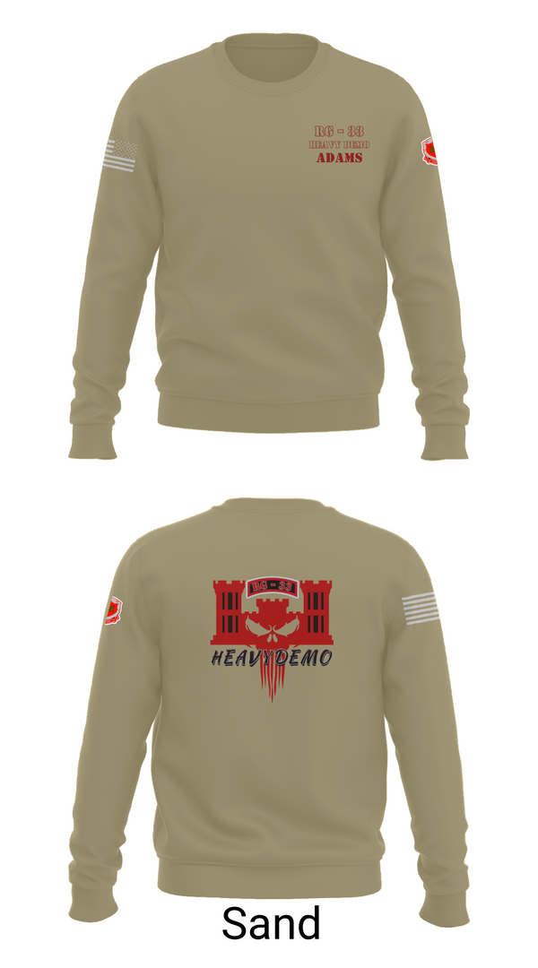 Crew Neck Sweatshirt, CESD Bravo 35th Engineer Battalion, , Teamtime, Team time, sublimation, custom sports apparel, team uniforms, spirit wear, spiritwear, sports uniforms, custom shirts, team store, custom team store, fundraiser sports, apparel fundraiser