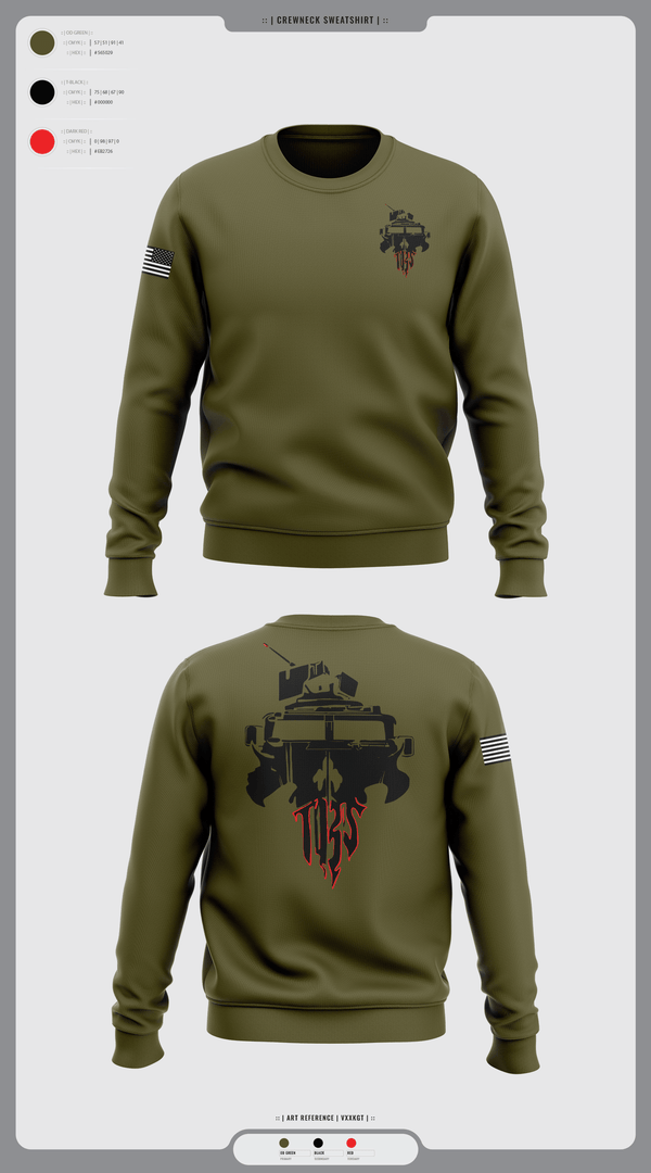 Crew Neck Sweatshirt, The Basic School, Marines, Teamtime, Team time, sublimation, custom sports apparel, team uniforms, spirit wear, spiritwear, sports uniforms, custom shirts, team store, custom team store, fundraiser sports, apparel fundraiser