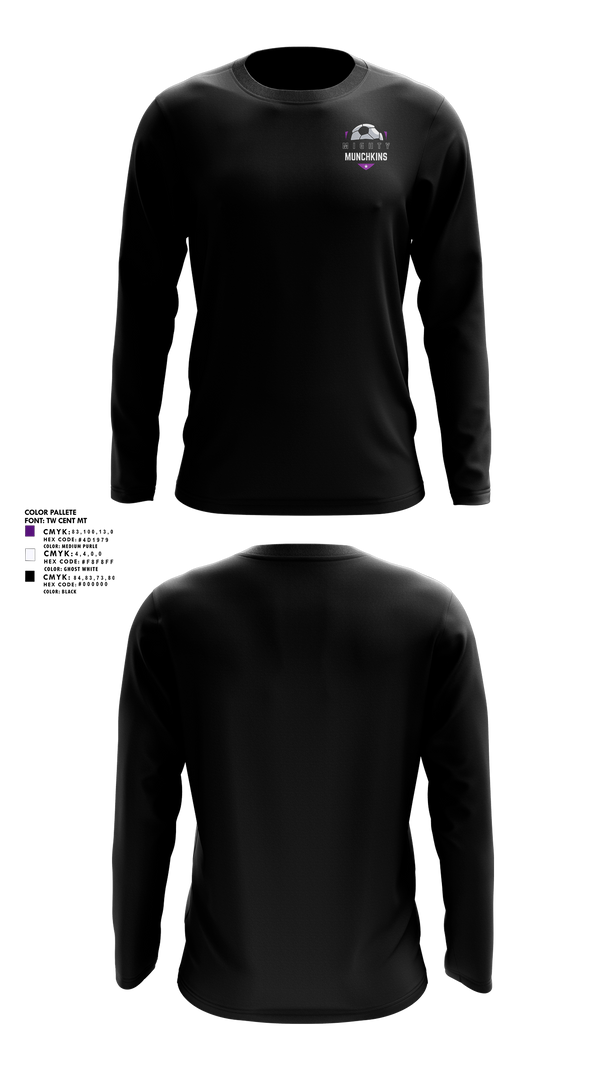 Long Sleeve Performance Shirt, Mighty munchkins, Men's Soccer, Teamtime, Team time, sublimation, custom sports apparel, team uniforms, spirit wear, spiritwear, sports uniforms, custom shirts, team store, custom team store, fundraiser sports, apparel fundraiser