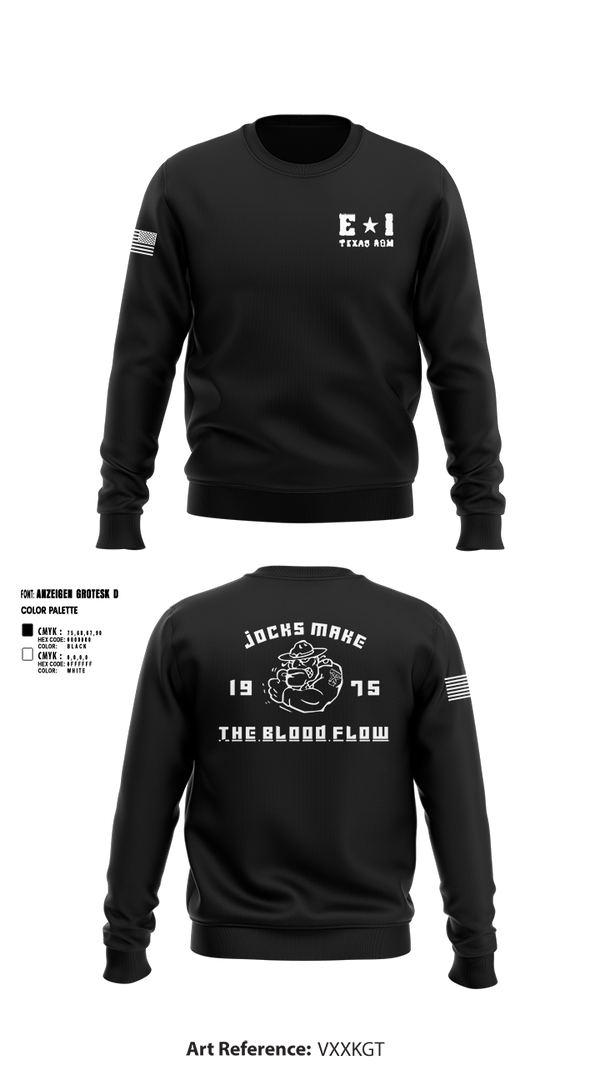 Crew Neck Sweatshirt, E-1 Jocks D1, , Teamtime, Team time, sublimation, custom sports apparel, team uniforms, spirit wear, spiritwear, sports uniforms, custom shirts, team store, custom team store, fundraiser sports, apparel fundraiser