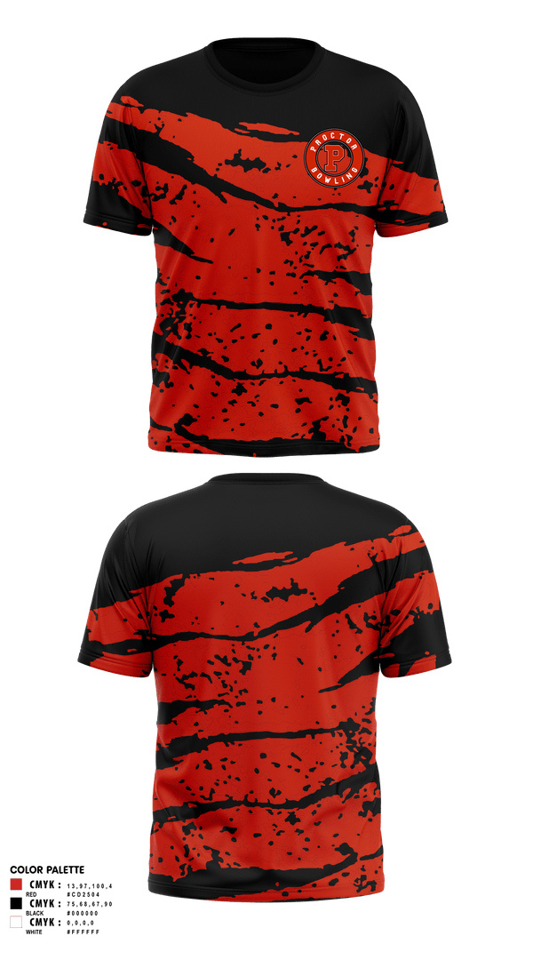 Short Sleeve Performance Shirt, Proctor Raiders, Bowling, Teamtime, Team time, sublimation, custom sports apparel, team uniforms, spirit wear, spiritwear, sports uniforms, custom shirts, team store, custom team store, fundraiser sports, apparel fundraiser