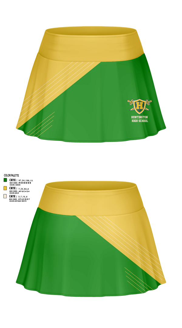 Skort, Huntington High School, Tennis, Teamtime, Team time, sublimation, custom sports apparel, team uniforms, spirit wear, spiritwear, sports uniforms, custom shirts, team store, custom team store, fundraiser sports, apparel fundraiser