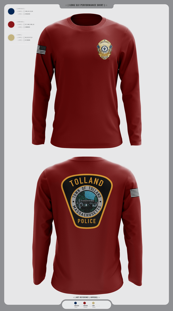 Long Sleeve Performance Shirt, Tolland Police Department, , Teamtime, Team time, sublimation, custom sports apparel, team uniforms, spirit wear, spiritwear, sports uniforms, custom shirts, team store, custom team store, fundraiser sports, apparel fundraiser
