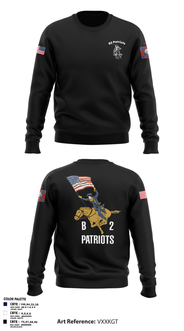 Crew Neck Sweatshirt, B2 Patriots sports, Army, Teamtime, Team time, sublimation, custom sports apparel, team uniforms, spirit wear, spiritwear, sports uniforms, custom shirts, team store, custom team store, fundraiser sports, apparel fundraiser