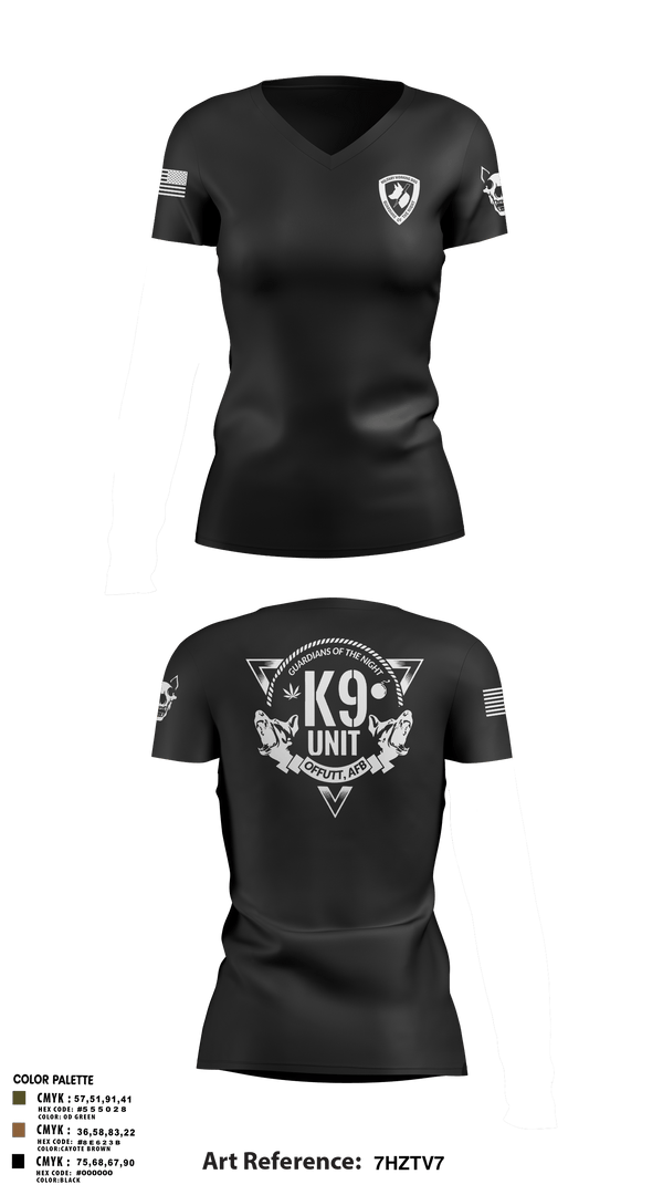 Womens Short Sleeve Vneck Shirt, Guardians of the Night, , Teamtime, Team time, sublimation, custom sports apparel, team uniforms, spirit wear, spiritwear, sports uniforms, custom shirts, team store, custom team store, fundraiser sports, apparel fundraiser