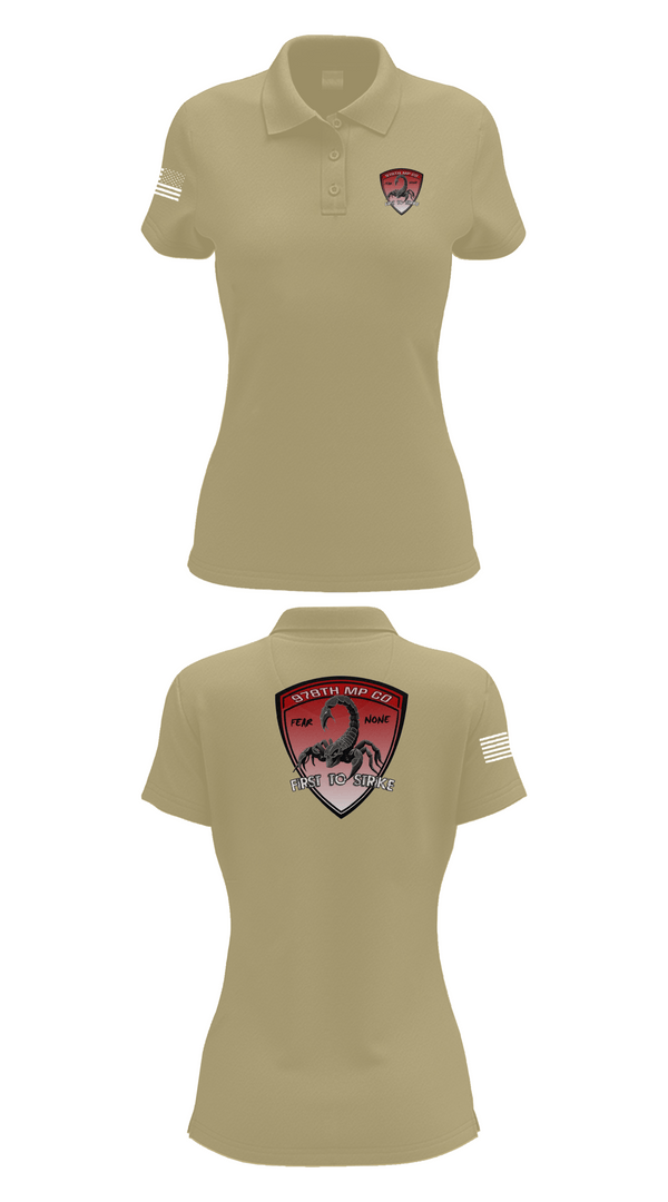 Womens Short Sleeve Performance Polo, 978th Military Police Company, , Teamtime, Team time, sublimation, custom sports apparel, team uniforms, spirit wear, spiritwear, sports uniforms, custom shirts, team store, custom team store, fundraiser sports, apparel fundraiser