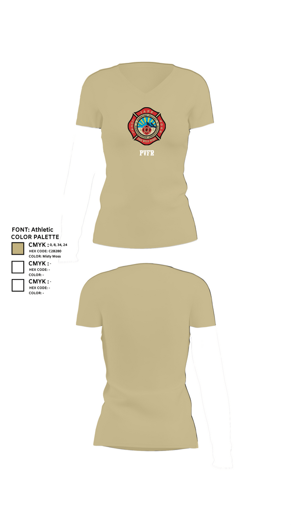 Womens Short Sleeve Vneck Shirt, PVFR, , Teamtime, Team time, sublimation, custom sports apparel, team uniforms, spirit wear, spiritwear, sports uniforms, custom shirts, team store, custom team store, fundraiser sports, apparel fundraiser