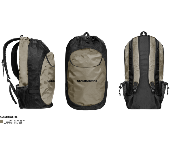 Gear Bag, Generation 13, , Teamtime, Team time, sublimation, custom sports apparel, team uniforms, spirit wear, spiritwear, sports uniforms, custom shirts, team store, custom team store, fundraiser sports, apparel fundraiser