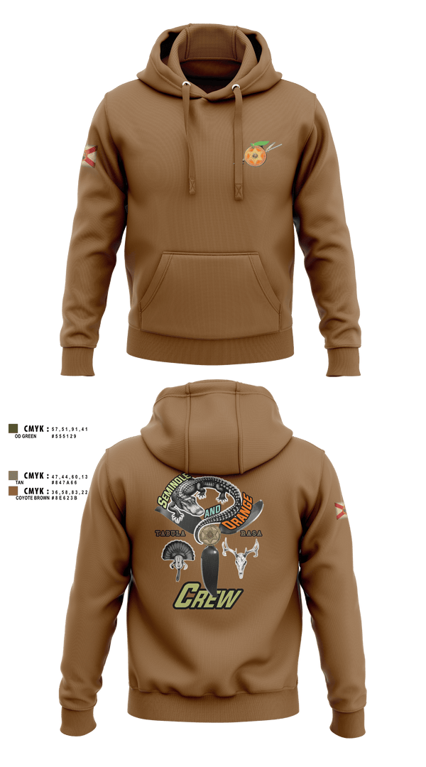 Hoodie, Seminole / Orange Crew, , Teamtime, Team time, sublimation, custom sports apparel, team uniforms, spirit wear, spiritwear, sports uniforms, custom shirts, team store, custom team store, fundraiser sports, apparel fundraiser
