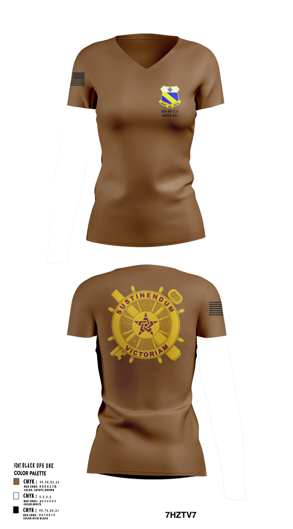 Womens Short Sleeve Vneck Shirt, 2nd BN (LS) 349th RGT, , Teamtime, Team time, sublimation, custom sports apparel, team uniforms, spirit wear, spiritwear, sports uniforms, custom shirts, team store, custom team store, fundraiser sports, apparel fundraiser