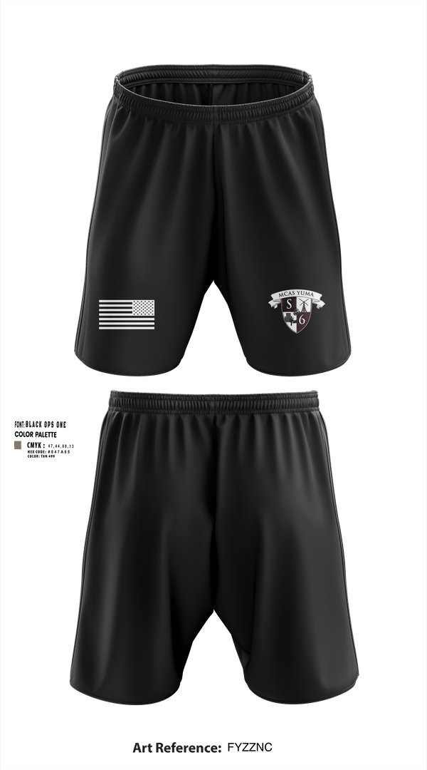 Athletic Shorts With Pockets, MCAS Yuma Station S6, Marines, Teamtime, Team time, sublimation, custom sports apparel, team uniforms, spirit wear, spiritwear, sports uniforms, custom shirts, team store, custom team store, fundraiser sports, apparel fundraiser