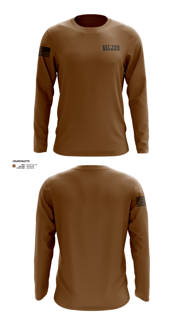 Long Sleeve Performance Shirt, 837 TRS Rhinos, Air Force, Teamtime, Team time, sublimation, custom sports apparel, team uniforms, spirit wear, spiritwear, sports uniforms, custom shirts, team store, custom team store, fundraiser sports, apparel fundraiser