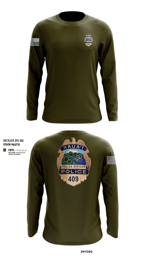Long Sleeve Performance Shirt, KAUAI POLICE DEPT, , Teamtime, Team time, sublimation, custom sports apparel, team uniforms, spirit wear, spiritwear, sports uniforms, custom shirts, team store, custom team store, fundraiser sports, apparel fundraiser