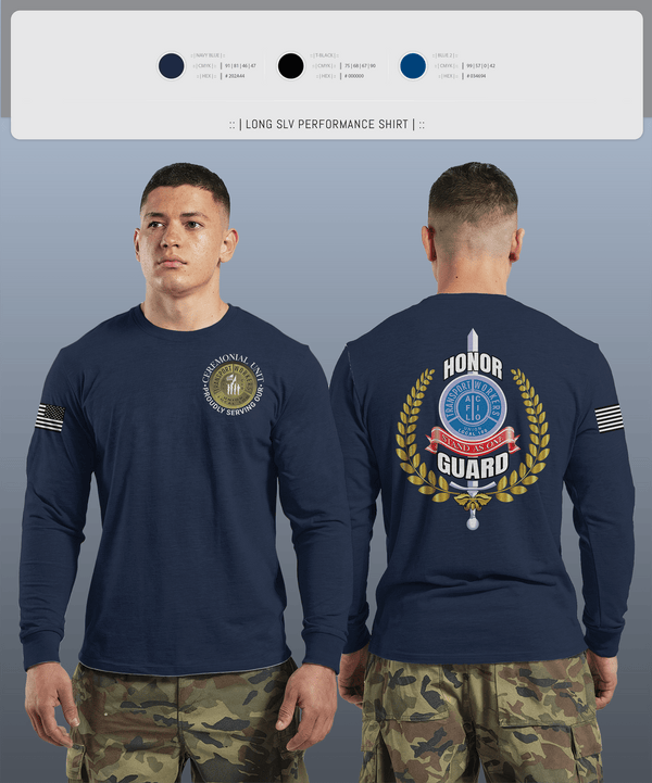 Long Sleeve Performance Shirt, Twu Local 100 Ceremonial Unit & Honor Guard, , Teamtime, Team time, sublimation, custom sports apparel, team uniforms, spirit wear, spiritwear, sports uniforms, custom shirts, team store, custom team store, fundraiser sports, apparel fundraiser