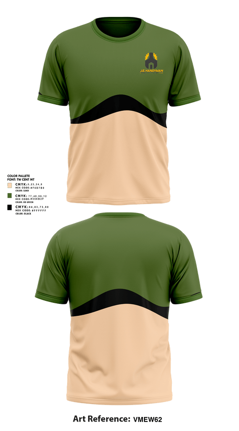 Short Sleeve Performance Shirt, J.E. Handyman, LLC, , Teamtime, Team time, sublimation, custom sports apparel, team uniforms, spirit wear, spiritwear, sports uniforms, custom shirts, team store, custom team store, fundraiser sports, apparel fundraiser