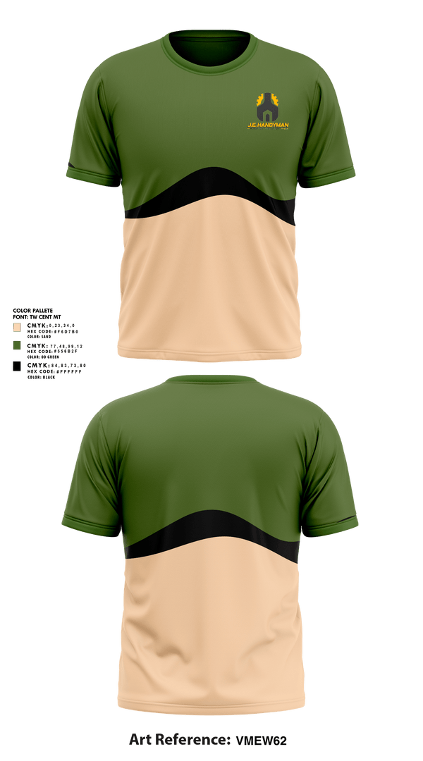 Short Sleeve Performance Shirt, J.E. Handyman, LLC, , Teamtime, Team time, sublimation, custom sports apparel, team uniforms, spirit wear, spiritwear, sports uniforms, custom shirts, team store, custom team store, fundraiser sports, apparel fundraiser