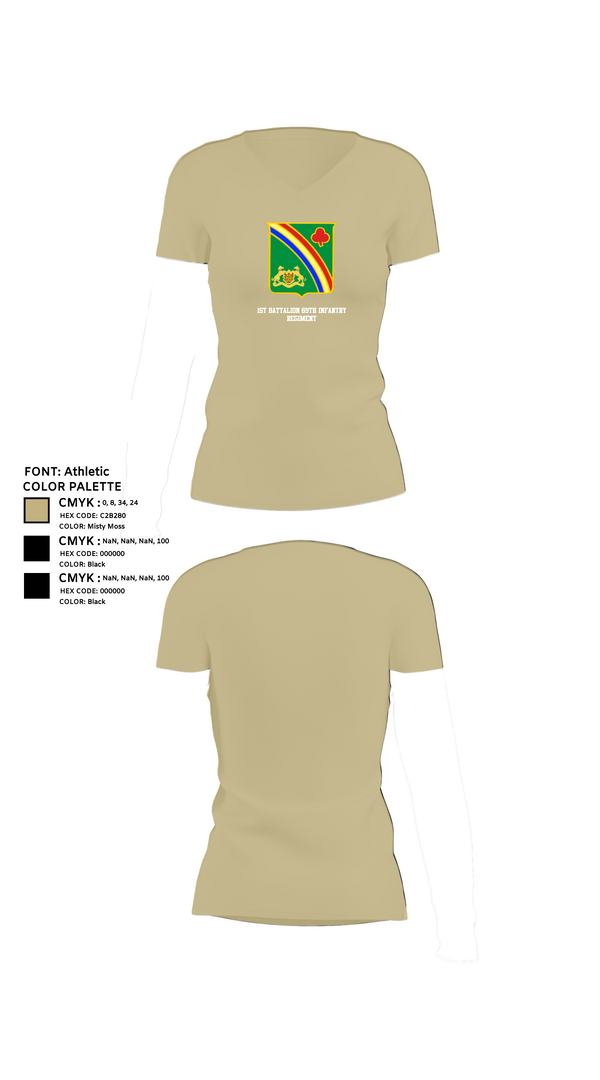 Womens Short Sleeve Vneck Shirt, 1st Battalion 69th Infantry Regiment, Army, Teamtime, Team time, sublimation, custom sports apparel, team uniforms, spirit wear, spiritwear, sports uniforms, custom shirts, team store, custom team store, fundraiser sports, apparel fundraiser