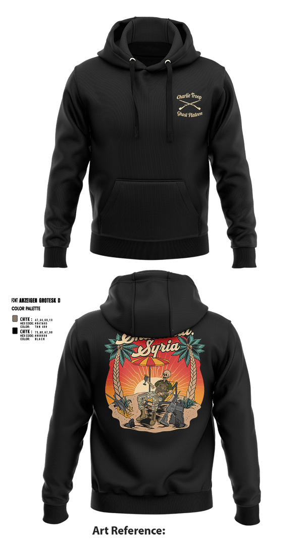Hoodie, 1st PLT C TROOP 107 CAV, Army, Teamtime, Team time, sublimation, custom sports apparel, team uniforms, spirit wear, spiritwear, sports uniforms, custom shirts, team store, custom team store, fundraiser sports, apparel fundraiser