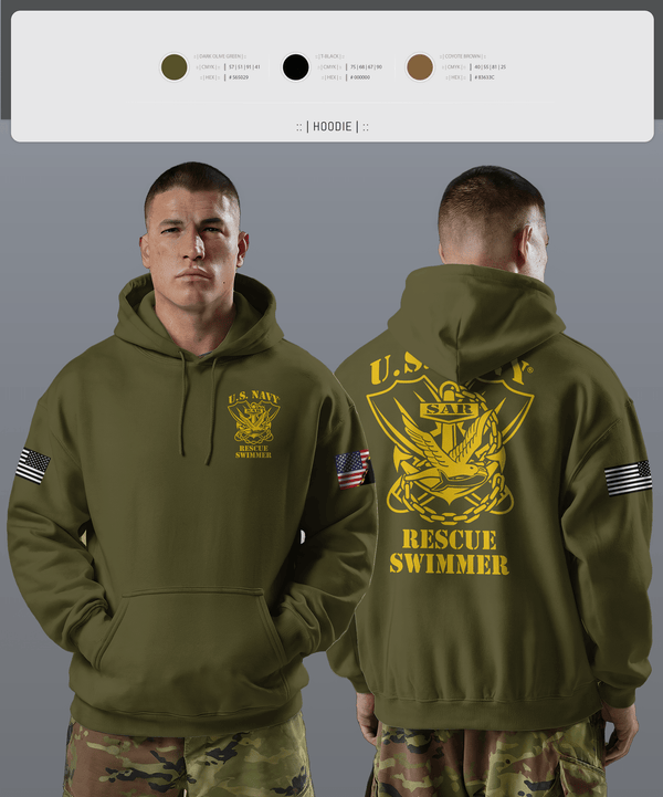 Hoodie, Aircrew Rescue Swimmer, , Teamtime, Team time, sublimation, custom sports apparel, team uniforms, spirit wear, spiritwear, sports uniforms, custom shirts, team store, custom team store, fundraiser sports, apparel fundraiser