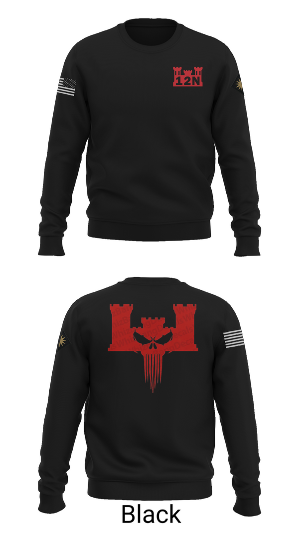 Crew Neck Sweatshirt, A co 578th BEB, , Teamtime, Team time, sublimation, custom sports apparel, team uniforms, spirit wear, spiritwear, sports uniforms, custom shirts, team store, custom team store, fundraiser sports, apparel fundraiser