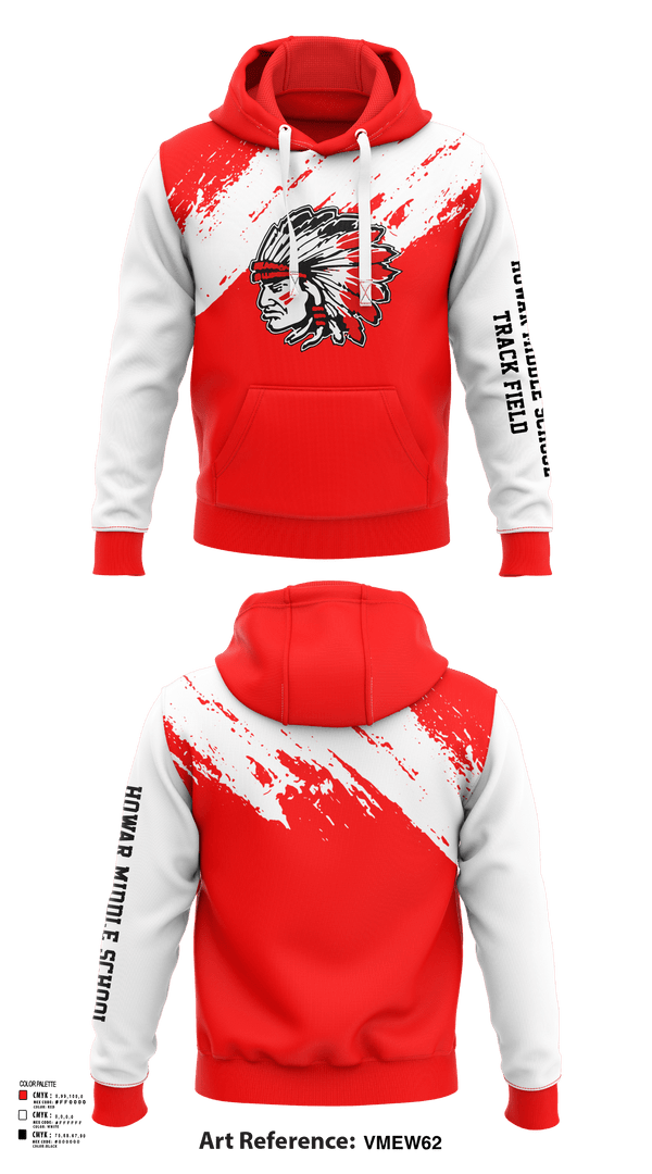 Hoodie, Howar Middle School Track & Field, Track & Field, Teamtime, Team time, sublimation, custom sports apparel, team uniforms, spirit wear, spiritwear, sports uniforms, custom shirts, team store, custom team store, fundraiser sports, apparel fundraiser