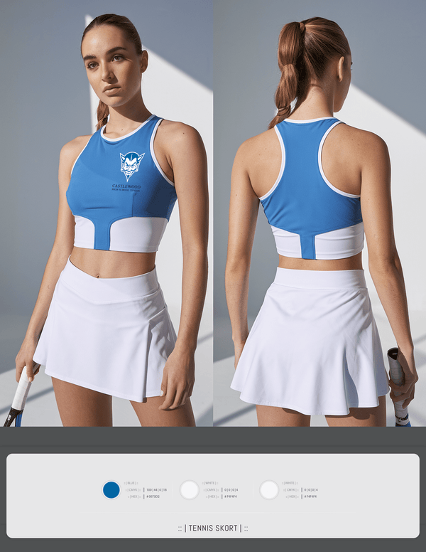 Skort, Castlewood High School Tennis, Tennis, Teamtime, Team time, sublimation, custom sports apparel, team uniforms, spirit wear, spiritwear, sports uniforms, custom shirts, team store, custom team store, fundraiser sports, apparel fundraiser