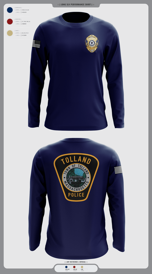 Long Sleeve Performance Shirt, Tolland Police Department, , Teamtime, Team time, sublimation, custom sports apparel, team uniforms, spirit wear, spiritwear, sports uniforms, custom shirts, team store, custom team store, fundraiser sports, apparel fundraiser