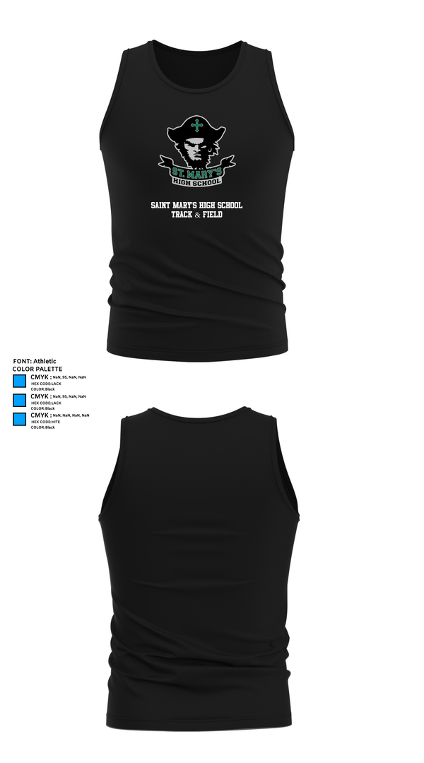 Tank Top, Saint Mary's High School Track & Field, Track & Field, Teamtime, Team time, sublimation, custom sports apparel, team uniforms, spirit wear, spiritwear, sports uniforms, custom shirts, team store, custom team store, fundraiser sports, apparel fundraiser