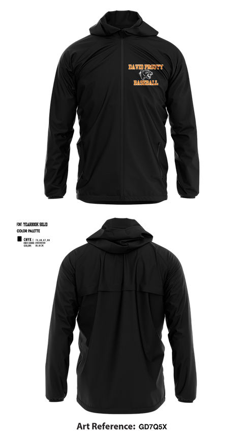 Windbreaker, David Prouty Panthers Baseball, Baseball, Teamtime, Team time, sublimation, custom sports apparel, team uniforms, spirit wear, spiritwear, sports uniforms, custom shirts, team store, custom team store, fundraiser sports, apparel fundraiser